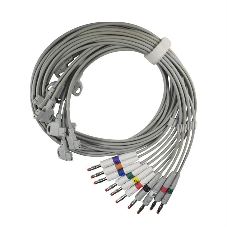 EKG Cable 10 Lead Wires With Banana 4.0 For Philip